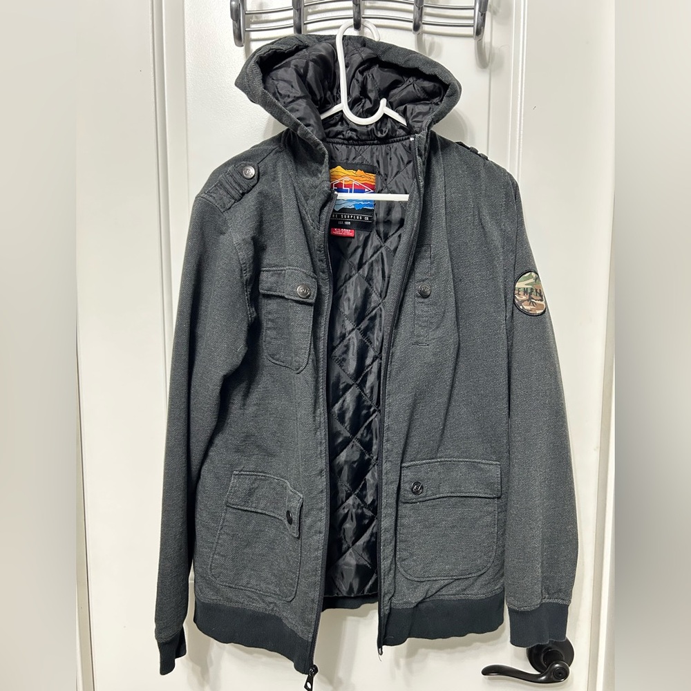 Empyre Surplus gray men's hooded utility jacket XS or boys xl coat